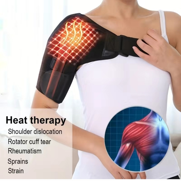 Therapeutic Shoulder Wrap.  Heat to Help Soothe Pain - Picture 1 of 8